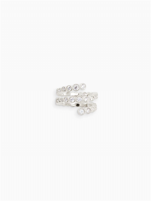 RAGBAG NO.11037 ODETTE SPIRAL RING CZ STONE SILVER